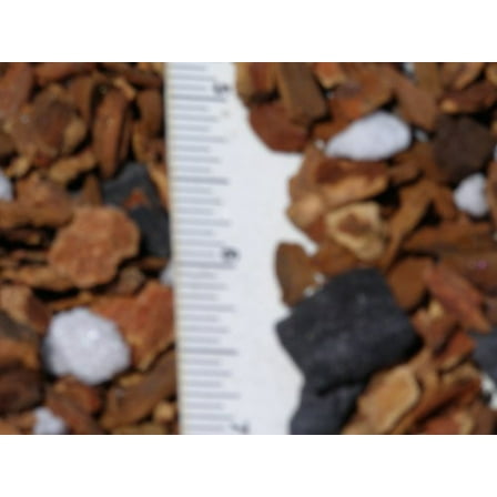 Orchid Potting Mix - Medium Orchid Bark with Charcoal & Sponge Rock. 1/4 Cubic Foot Bag.