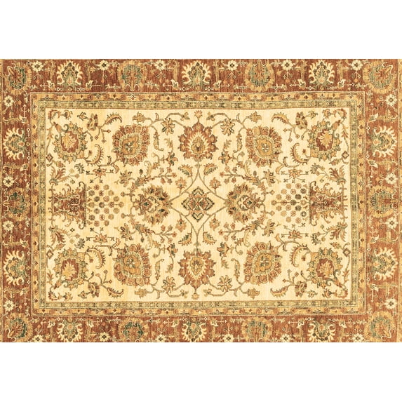 Ahgly Company Indoor Rectangle Oriental Brown Traditional Area Rugs, 6' x 9'