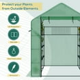 thumbnail image 4 of Walk-in Greenhouse with Mesh Door and Windows, 18 Shelf Hot House with Trellis, 4 of 5