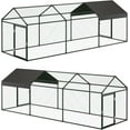 thumbnail image 4 of Large Metal Chicken Coop,120" x40x40 Heavy Duty Walk-in Chicken Runs with Waterproof and Anti-Uv Cover,Portable Poultry Cage Hen House Outdoor Backyard Farm Playpen Exercise Pen for Rabbit Duck, 4 of 8