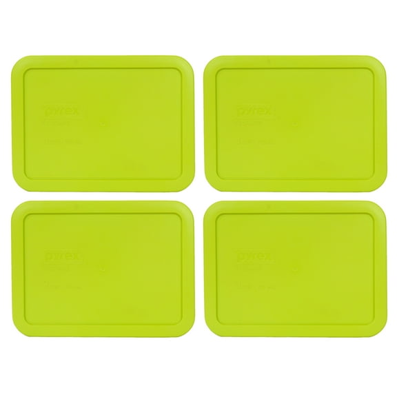 Pyrex Replacement Lid 7210-PC Edamame Green Rectangle Cover 4-Pack for Pyrex 7210 3-Cup Dish (Sold Separately)
