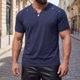 thumbnail image 2 of TIANZEN 2026 Summer Men's Casual Solid Color Long Sleeved V Neck T Shirt For Outerwear 3xlt Shirts for Men Big And Tall, 2 of 9
