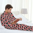 thumbnail image 6 of Cauagu Playing Cards Print Men's Long-Sleeve Pajama Set,Soft Button-Front 2Pjs for Men Long Sleeve Men’s Sleepwear-XX-Large, 6 of 7