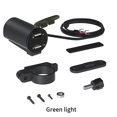 thumbnail image 3 of Speravity USB dual con voltímetro Herramientas de reacondicionamiento Cargadores rápidos Accesorio Puertos de motocicleta Pieza de suministro de Accesorios para motos Luz verde Speravity VI021586-01B, 3 of 6