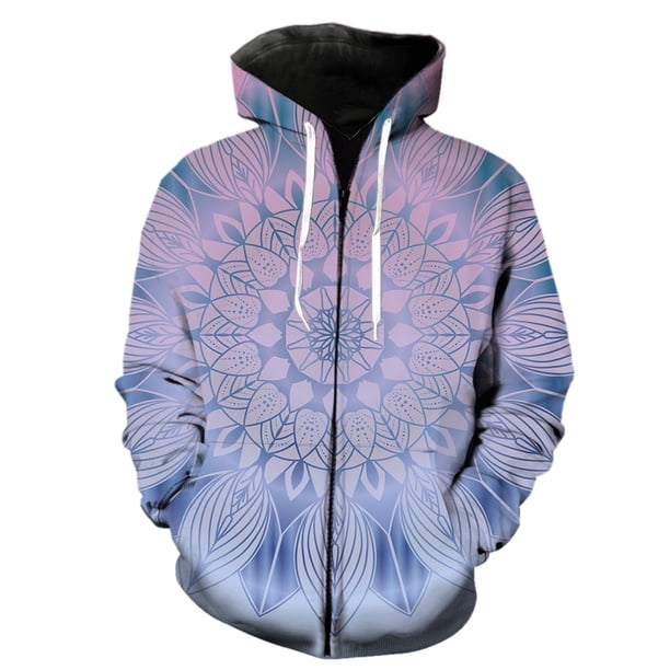 Sudadera con capucha y cremallera de mandala para hombre, divertida sudadera de manga larga, gran oferta 2024, moda hip hop, camisetas con estampado 3D, estilo Harajuku de gran tamaño.
