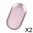 thumbnail image 1 of 2xCalentador De Manos Eléctrico USB Mujeres Hombres Calentador De Bolsillo Para Acampar Al Aire Libre Rosa, 1 of 8