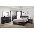 thumbnail image 2 of Maklaine 5-piece Queen Platform Storage Wood Bedroom Set Black, 2 of 7