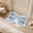 Blue,Free Size, variant on Cute Bow Themed Bedroom Floor Mat, Stain Proof Sturdy Rug, Blue Irregular Bow Window Rug for Home and Decor