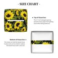 thumbnail image 5 of Lsque Sunflowers In Vintage Printed Tissue Box Cover Holder, Facial Paper Organizer Dispenser,Square with Bottom Belt, PVC Leather Decorative Organizer, 5 of 8