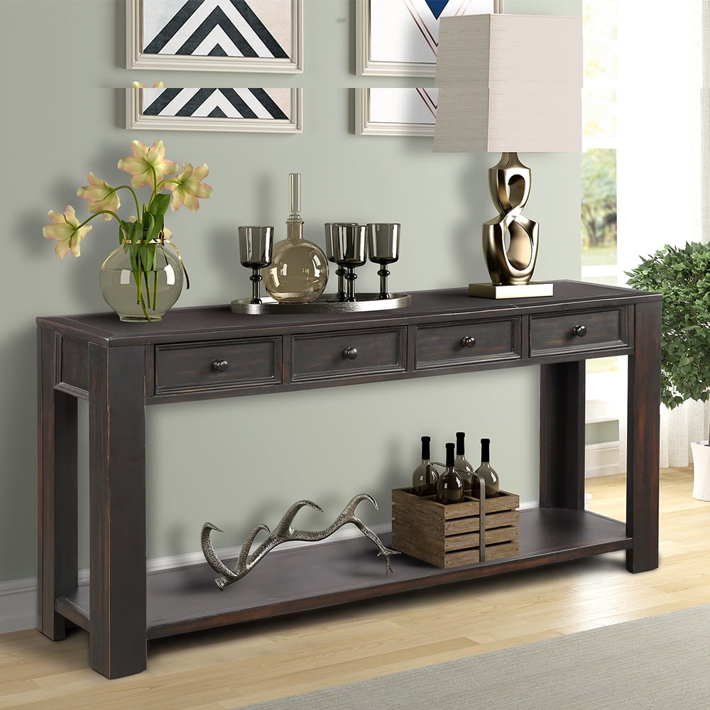 Console Table Buffet Cabinet Sideboard Sofa Entry Desk with 4 Storage