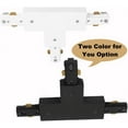 thumbnail image 3 of FSLiving Connecteur de Système de Piste Connecteur en Forme de T Rail de Projecteur LED Type H 3-Fils-1 Circuit Pendentif Éclairage Connecteur-2 Pcs (Blanc), 3 of 5