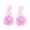 A, variant on 1 Pair Pink Ribbon Earrings for Women Cancer Awareness Jewelry, Butterfly Hat Bowknot Boot Hope Fight Support Earrings for Friends Family Encourage Gifts, Memorial Gift