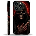 thumbnail image 2 of Punmada Compatible with iPhone 14 Pro Matte Case For Girl Boy Full Body Protective Hard Shell Esthetics Pattern Cool Red Skull, 2 of 7