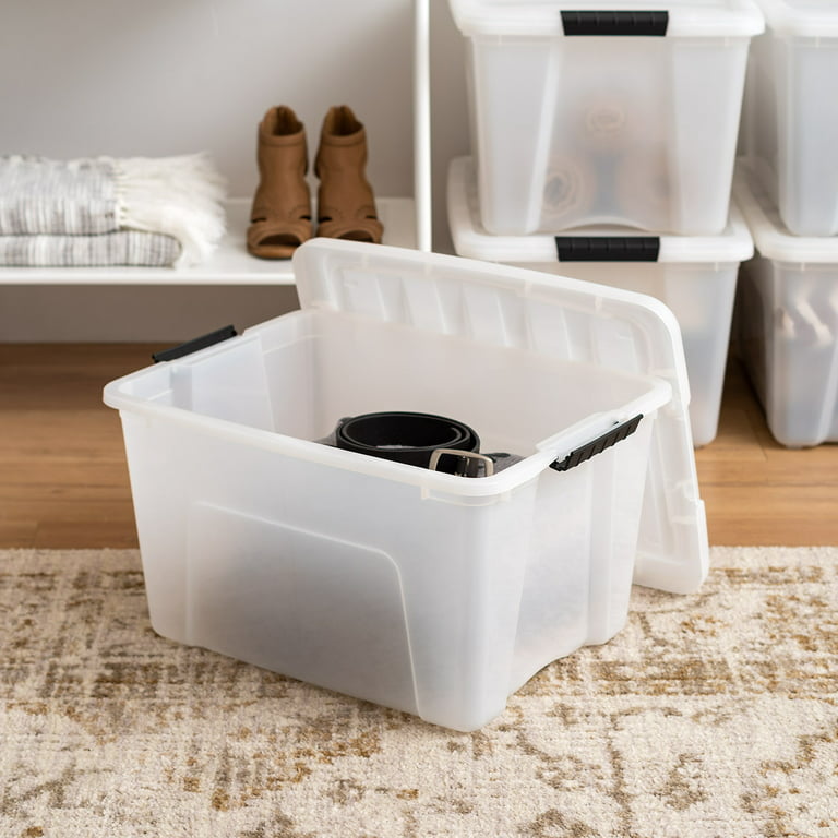 Iris Usa 6 Pack 12qt Plastic Storage Bin With Lid And Secure