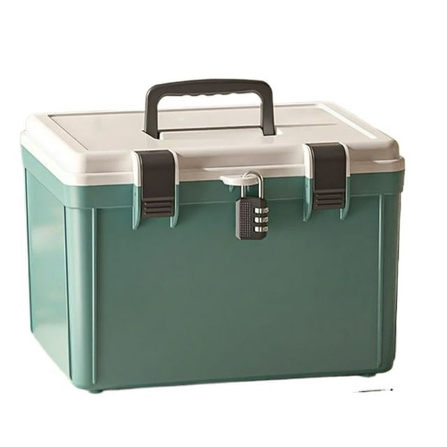 3 Digit Password Lock Safe Box Home Cash Passport Document Handheld Storage Box ,Office Key Storage