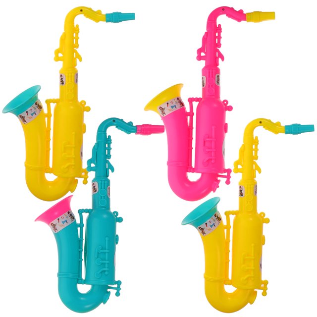 4Pcs Saxophone Blowing Toy Children Saxophone Toys Instrument Learning