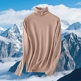 thumbnail image 3 of Mock Neck Sweaters for Women Long Sleeve Lightweight Pullover Tops Dressy Casual Knitwear for Winter 2026 Camel 2XL, 3 of 6
