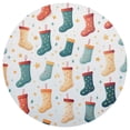 thumbnail image 3 of Ryvnso Christmas Socks Round Plate Mats Dining Table Placemat Set of 6 for Holiday Decoration, 3 of 7