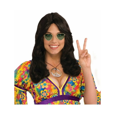 Unisex Hippie Brown Adult Halloween Costume Accessory Wig