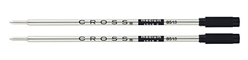 Cross Ballpoint Pen Refills – Black Ink, Broad Point – Pack Of 2 (8101-2)