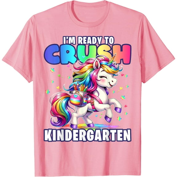 DOPASHIRT Crush Kindergarten Girls Back To School Unicorn First Day T-Shirt Unisex S-5XL Hot Trending Shirt, Vintage Birthday Gift