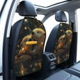thumbnail image 5 of Uemuo Adorable Otter Pair Hug Printed Car Back Seat Protector,2 Pcs Backseat Car Organizer, Kick Mats Back Seat Protector , Back Seat Organizer for Kids, 5 of 8