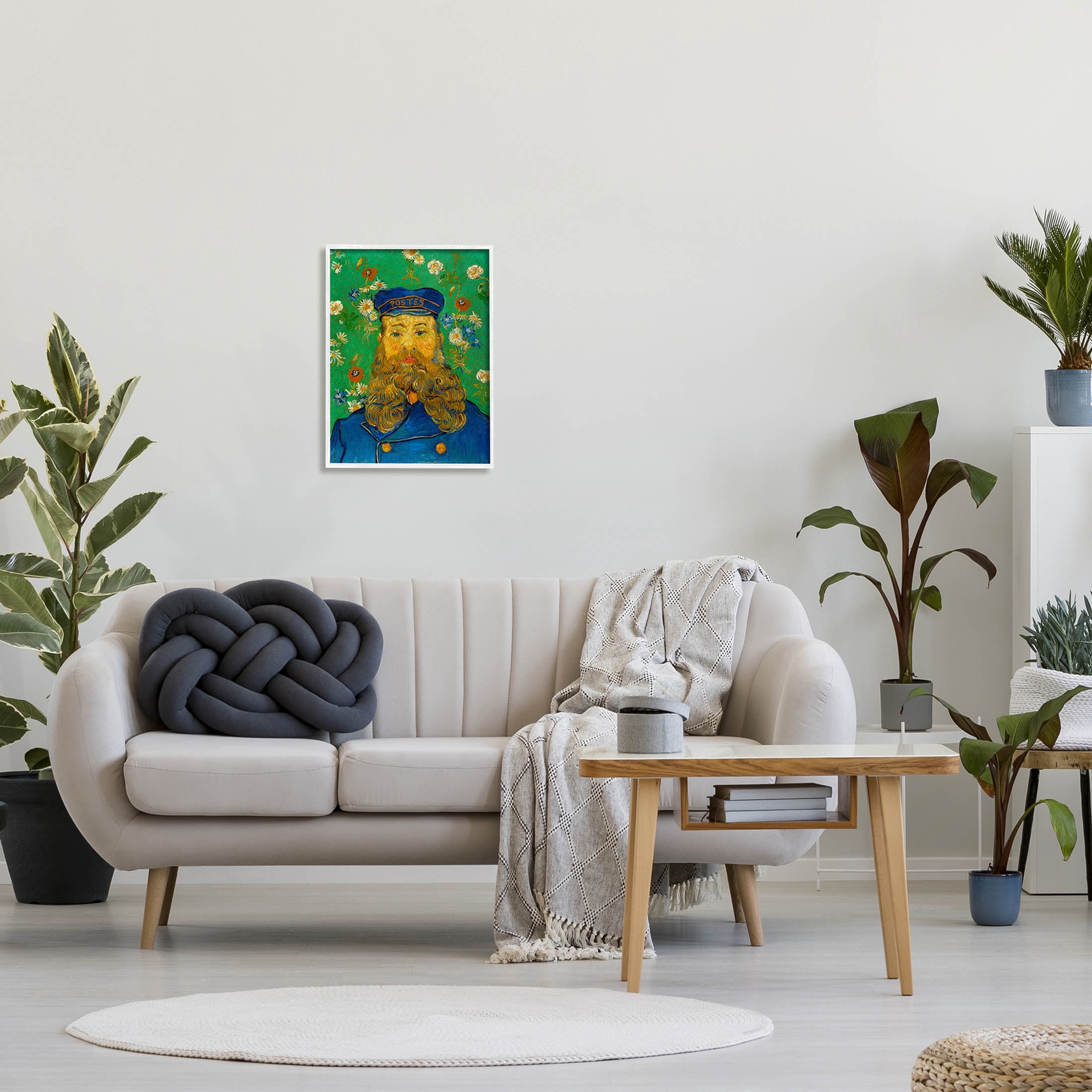 Portrait Of Joseph Roulin Van Gogh Botanical & Floral Painting White Framed Art Print Wall Art