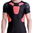 thumbnail image 1 of Men's Padded Football Protective Gear Set Training Suit for Soccer Basketball Paintball Rib Protector, 1 of 6