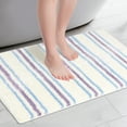 thumbnail image 2 of Unique Bargains 2 Pcs Striped Non-Slip Soft Bath Mats Absorbent Washable Bathmat Beige 16" x 24", 2 of 6