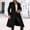 Black, variant on LEKODE Womens Wool Blend Overcoat Notched Lapel Single-Breasted Trench Coat Black 2XL