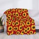 thumbnail image 3 of Balery Sunflowers On Red Manta de Franela con Dibujo, Lujo Ultra Suave y Cálido, Antipelusa y Resistente a las Arrugas para Cama, Sofá, Camping -80"x60", 3 of 6