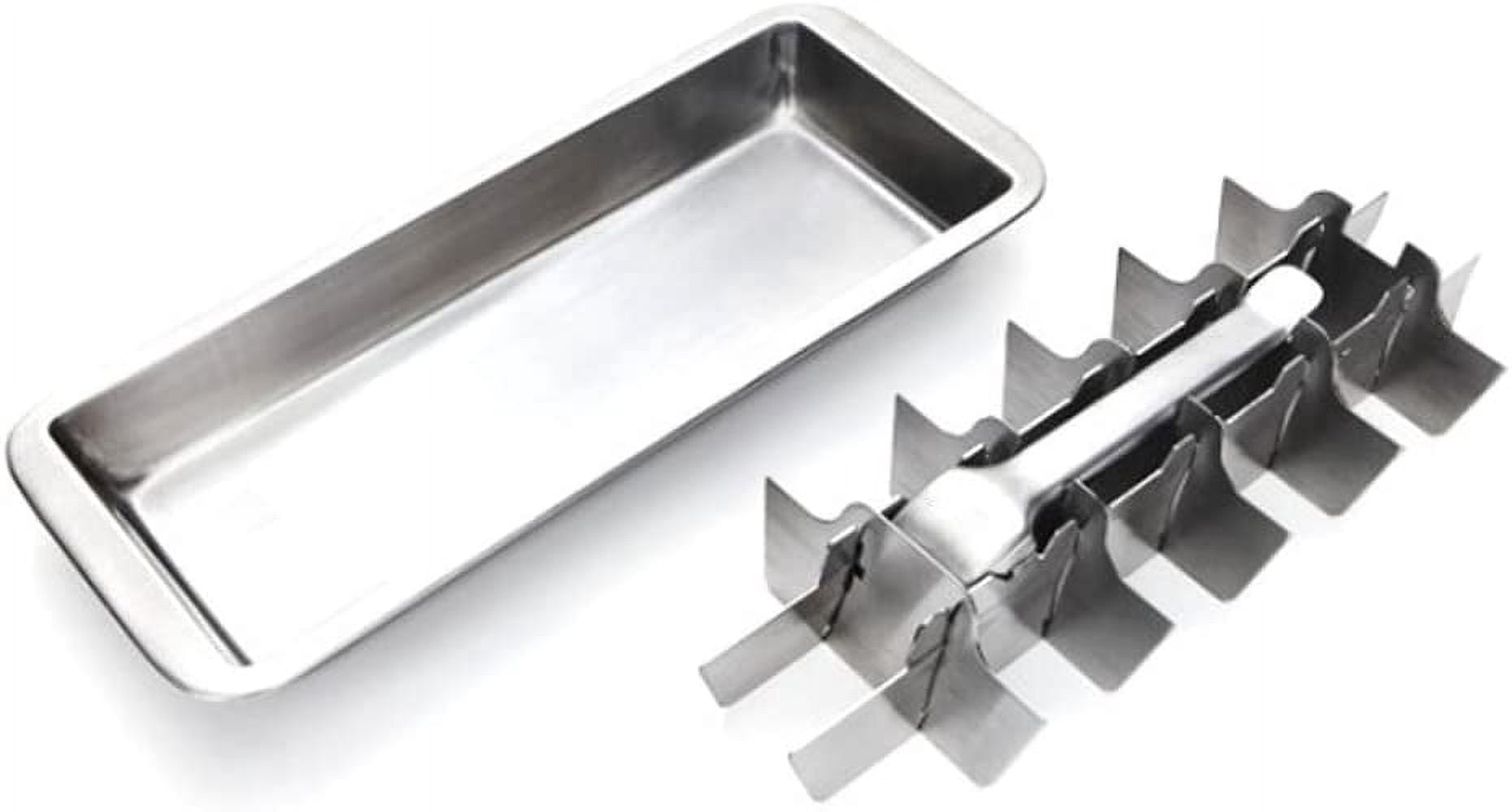 Lever-style Ice Cube Tray, 2 In 1 Stainless Steel Ice Making Mold And Ice Cracker