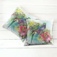 thumbnail image 2 of Ambesonne Tropical Throw Pillow Cover 2 Pack, Flowers Parrots Love, 24", Multicolor, 2 of 6