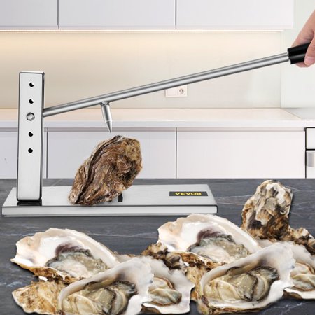 VEVOR Oyster Shucker Machine  Adjustable Oyster Shucker Tool Set  Stainless Steel Cutter Head Oyster Shucking Tool  Clam Shucker Tool with Handle & Clamp for Shellfish Clam in Hotel Buffets and Home