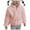 Pink, variant on Karoyedx Toddler Girls Jacket Lightweight Hooded Windbreaker Kids Water-Resistant Light Rain Jacket Print Outwear Pink Size,4-5 Years