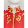 thumbnail image 5 of JanJean Boys Palace Prince Gold Embroidered Jacket Coat Halloween Long Sleeve Court Uniform Party Red 145, 5 of 7
