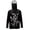 Butterfly Black, variant on Men's Hooded Fishing Shirt Sun Protection Full Coverage Running Fishing Hoodie UV Protection Long Sleeve Hiking Clothes with Mesh Face Mask, L, Camo Hunting Forest Deer