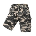 thumbnail image 2 of Zimjoy Men's Camo Ripstop Tactical Cargo Shorts Multi Zipper Pocket Quick Dry Knee Length Outdoor Hiking Fishing Utility Work Shorts Khaki 3XL, 2 of 8
