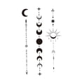thumbnail image 1 of 1/2pcs Moon Tattoo Stickers Waterproof Long-lasting Arm Chest Simulation Item Plant Female, 1 of 8