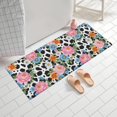 thumbnail image 2 of Pioneer Flower Floral Print Pattern Bathroom Rugs Mat, Non Slip Microfiber Bathroom Rug with Rubber Backing, Soft Mats for Bathroom Floor Tub Shower, 24"x60", 2 of 5