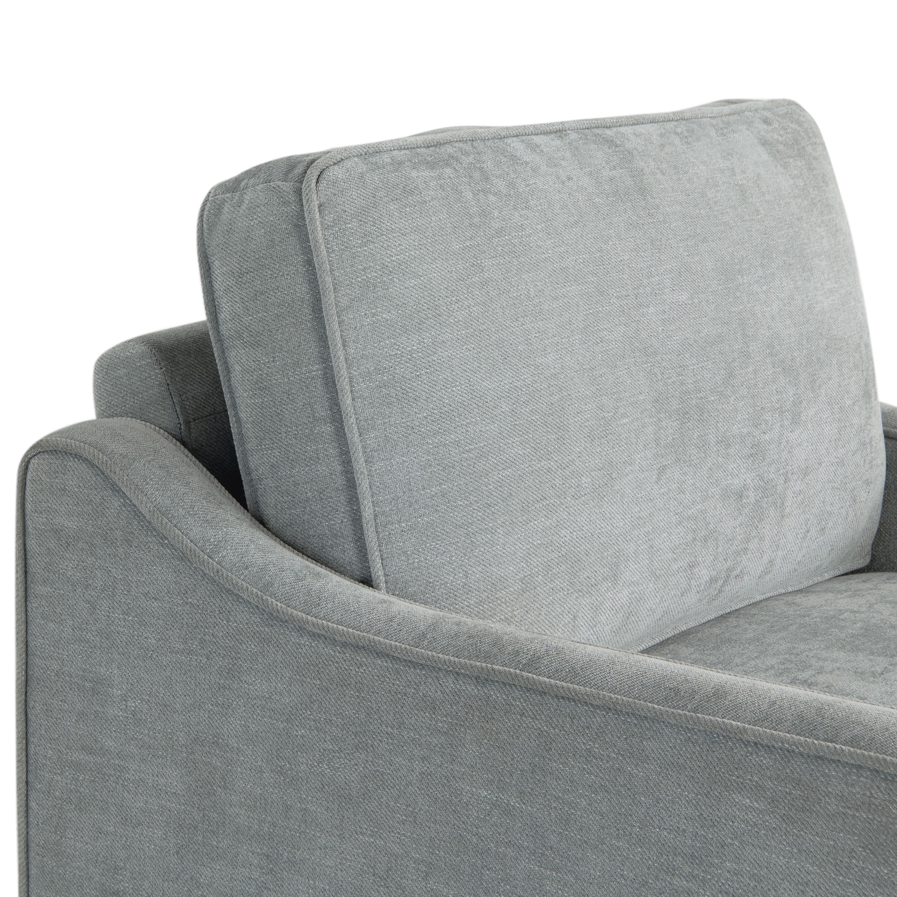 Studio Living Sanborn Modern Arm Chair, Light Gray Woven Fabric