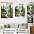 thumbnail image 4 of Designart "Green Pine Tree magic Guardians I" Floral Floater Framed Canvas Print, 4 of 7