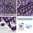 thumbnail image 2 of Fsddascl Halloween Horror Skull Blackout Curtains for Bedroom/Living Room, Thermal Insulated Kitchen Curtains, Pumpkins Bats Purple Grommet Darkening Window Treatment Drapes 42"x84"x2, 2 of 6
