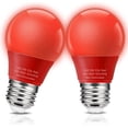 thumbnail image 2 of UNILAMP Bombillas de color rojo, 5 W A15 equivalente a 40 W, bombilla LED roja de base media E26 para decoración de Halloween, decoración de Navidad, decoración de fiestas navideñas, iluminación del p, 2 of 4