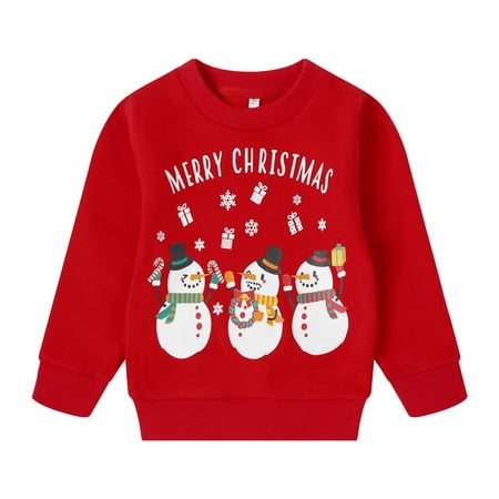 

Baby Boy Girl Christmas Sweatshirt Funny Snowman Sweater Kids Xmas Gifts Casual Long Sleeve Pullover Top 2T(8157)