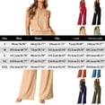 thumbnail image 3 of NMMUED Two Piece Sets for Women Pants Sets Women 2 Piece Outfits Womens Linen Set Lounge Sets for Women Linen Outfits Women 2 Piece, Green L, 3 of 9