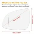 thumbnail image 3 of Unique Bargains 1 Pair Car Left Right Rearview Mirror Glass Heated with Backing Plate 51168291219 51168291220 for BMW X5, 3 of 7