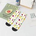 thumbnail image 7 of Pofeuu Strawberry and Lemon Print 30cm Socks, Adult Running Hiking Socks for Youth and Adult, 7 of 7