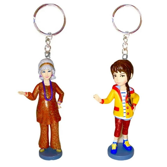 Key Ring Keychain Mrs Devine & Grace Pvc Figure Figurine Ornament Fancy Nancy 3”