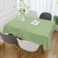 thumbnail image 5 of Plain Olivine Green Color Rectangle Tablecloth, Dust Proof Anti Wrinkle Wipeable Table Cloth Tabletop for of Dinner Kitchen Wedding Holiday Party 60"x60" Home Decor, 5 of 7